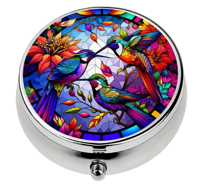 krabička s obrázkem - organizér na léky nebo šperky