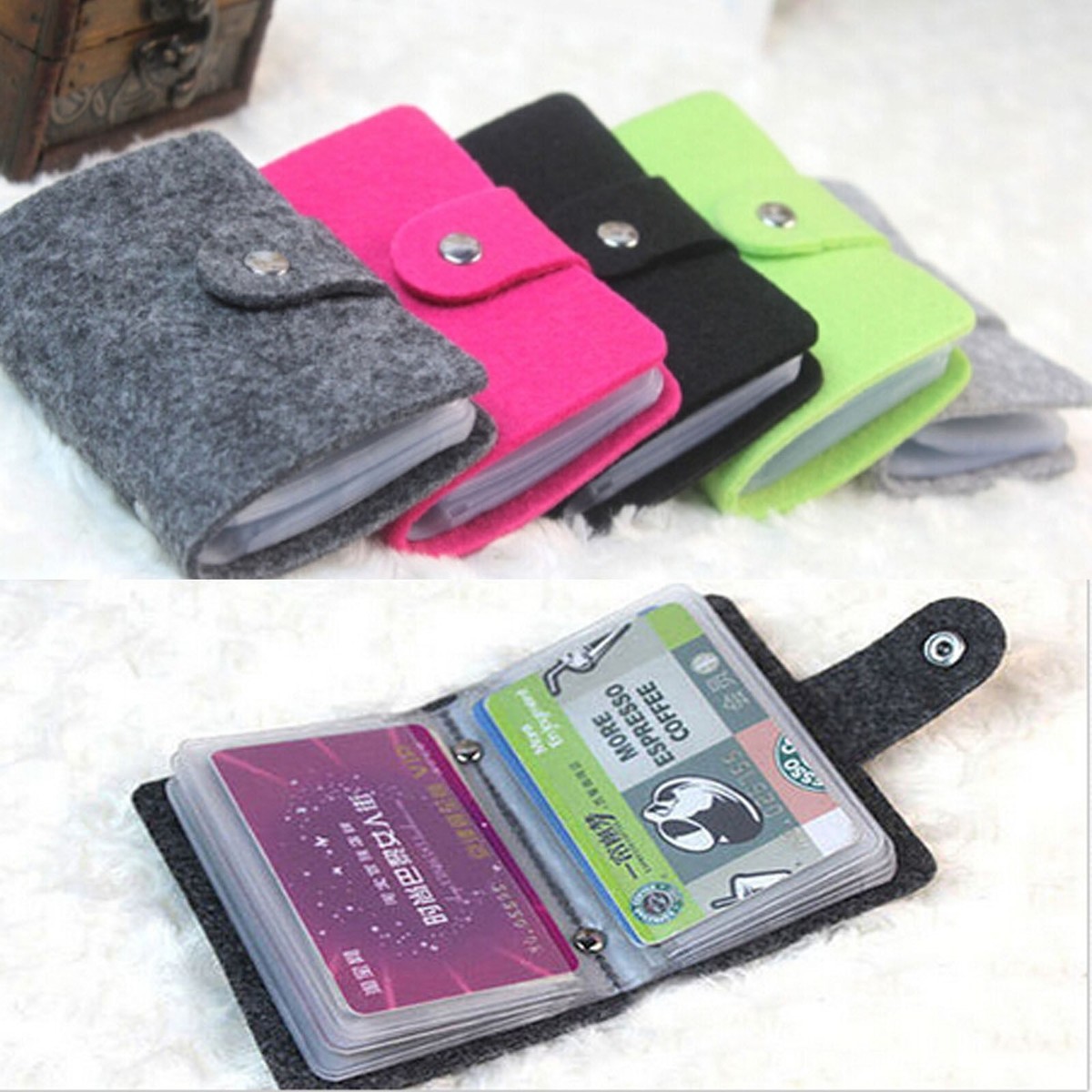 organizér na kreditní karty - různé barvy