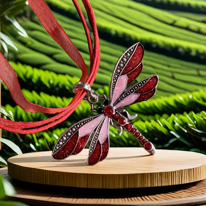 přívěsek vážka - barva zelená, červená nebo kávová