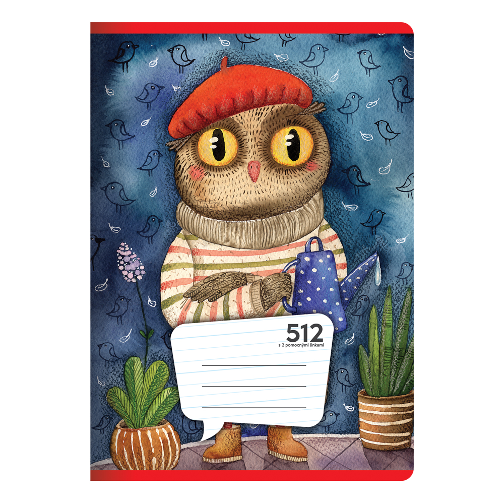 školní sešit 512 - s pomocnými linkami
