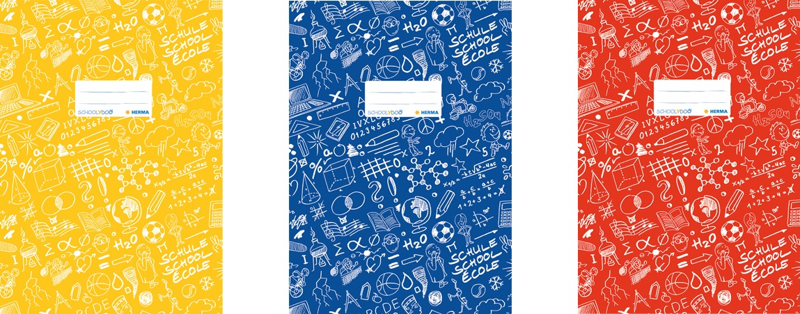 obal na sešit A4 - barva žlutá, tmavě modrá nebo červená