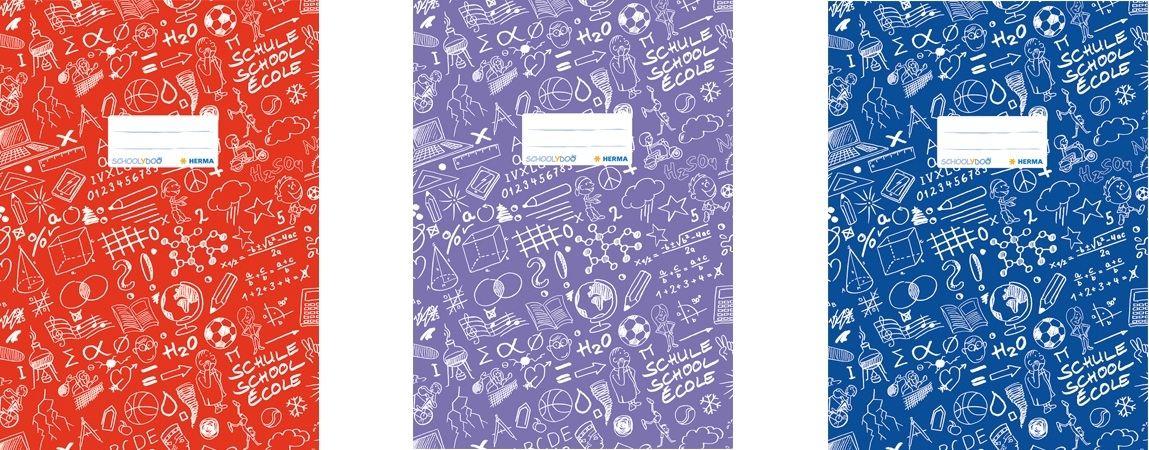 obal na sešit A5 - barva červená, fialová nebo tmavě modrá
