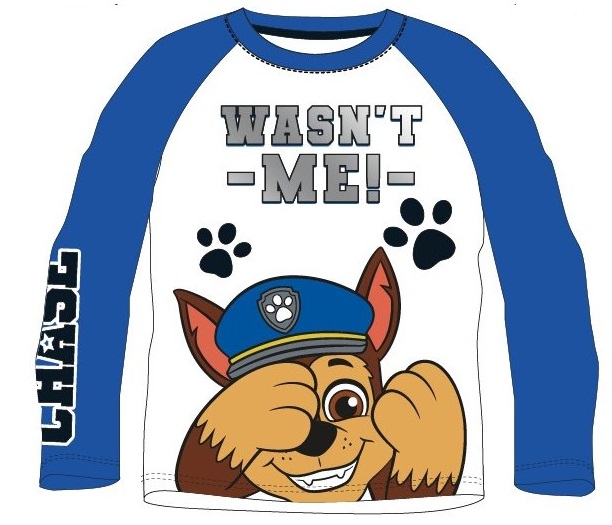 tričko Tlapková patrola - barva modrá a bílá