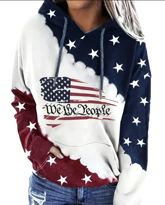 mikina s potiskem americké vlajky